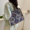 Tote Bag Ethnic Style Handbag Canvas Embroidery Shoulder Bag Simple Geometric Cloth Bag  Women
