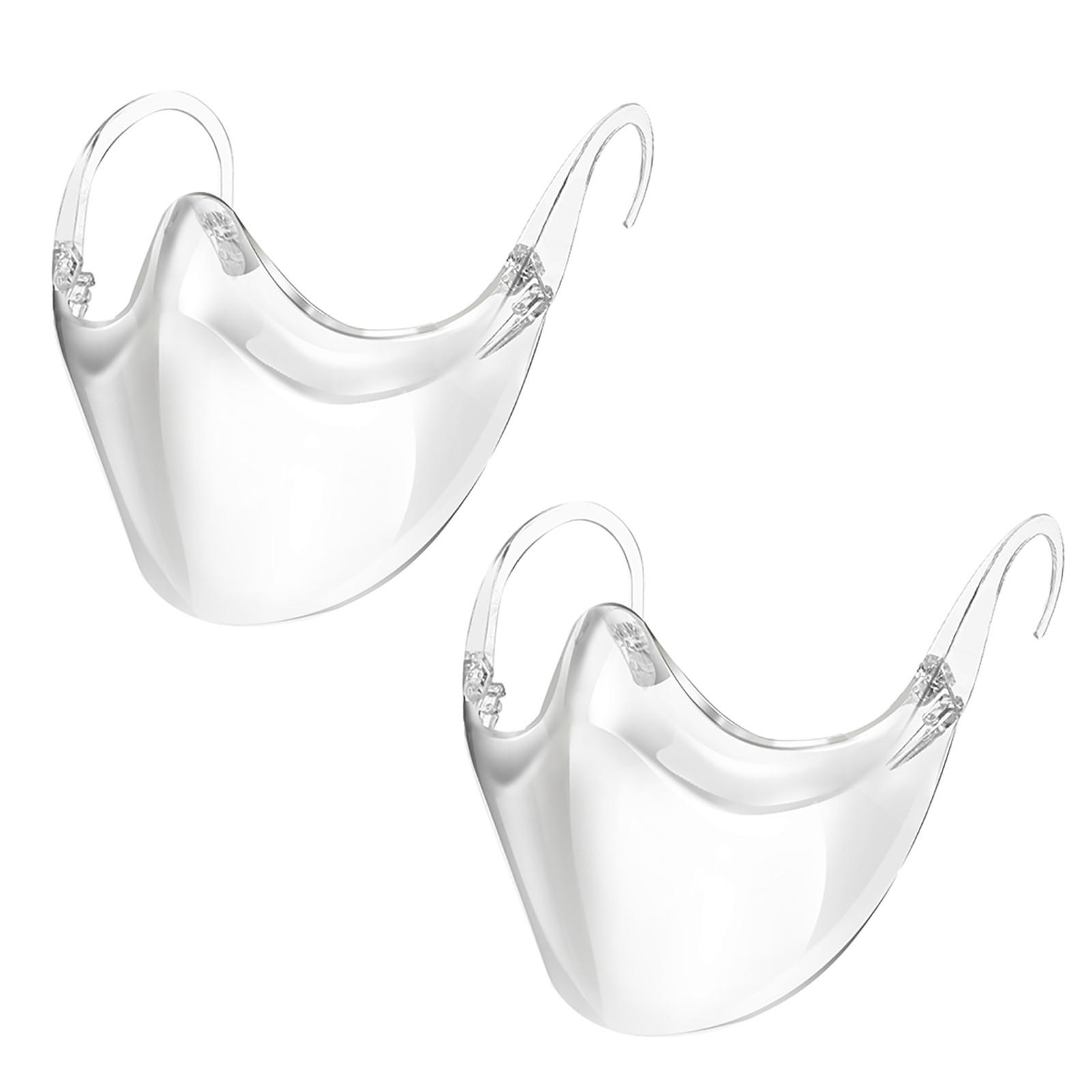 

2pcs Mask Face Combine Plastic Reusable Clear Face Mask Shield белый
