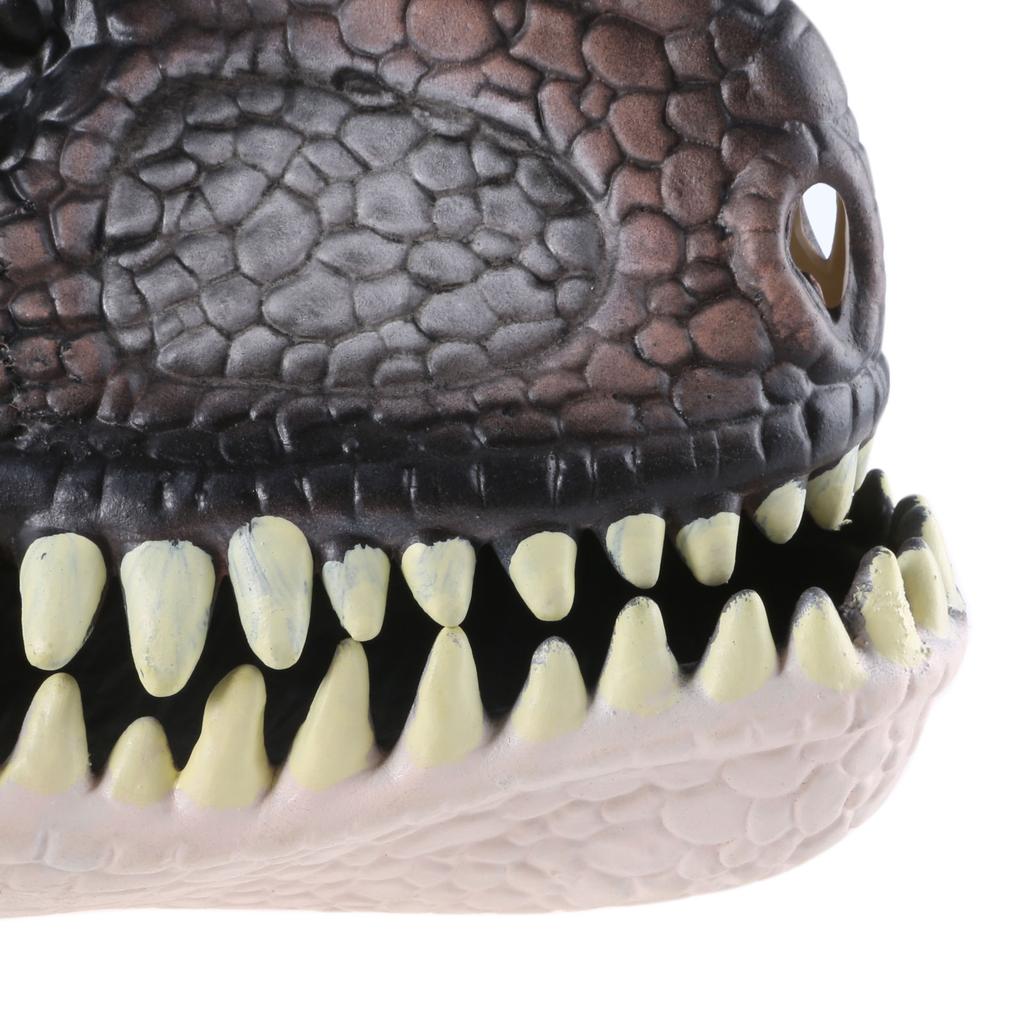 Cosplay Dinosaur Mask Realistic Tyrannosaurus Rex Masks with Moving Jaw for Party Halloween Gift for Jurassic Fans