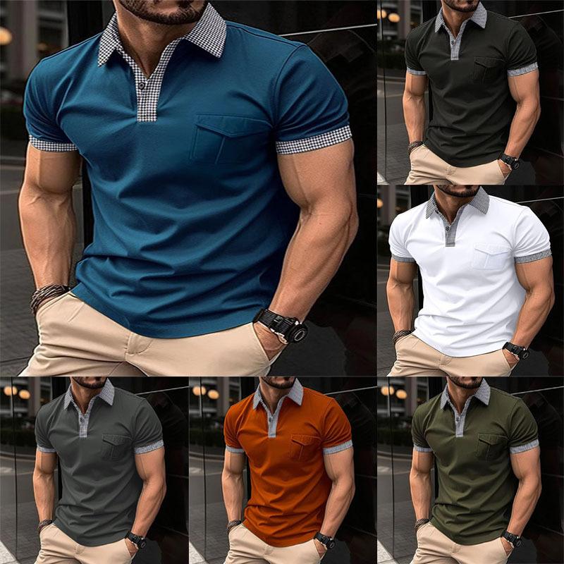 

New Men s Short-sleeved Polo Shirts for Spring and Summer XXXL