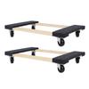 2 Set Furniture Dolly Versatile Rugged Rustproof Carpeted Top Hardwood Moving Dolly for Transporting Appliances Goods