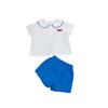 Girl Preppy Style Suit Baby Fruit Printed Short Sleeve Pants Children's Two-Piece Suit