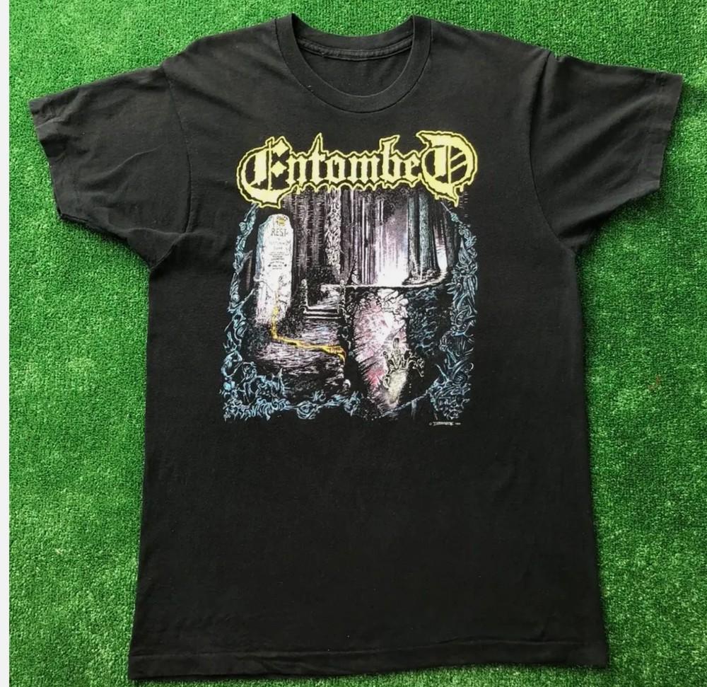 

Винтажная футболка 1990 года Entombed Left Hand Path Черная Размеры от S до 5XL Унисекс XL