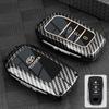 Zinc Alloy Leather Car Key Case Protective Case for Toyota CHR Hilux Fortuner BVNYTU7 Land Cruiser 200 Camry Corolla Crown RAV4 Highland