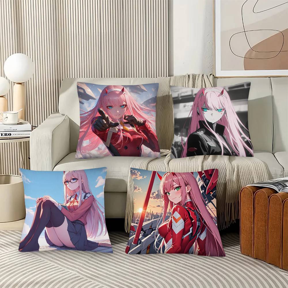 1Pc D-Darling In The Franxx Zero Zero Two Pillow Case Fashion Square Pillowcase Bedroom Sofa Room Ins Decoration Leisure