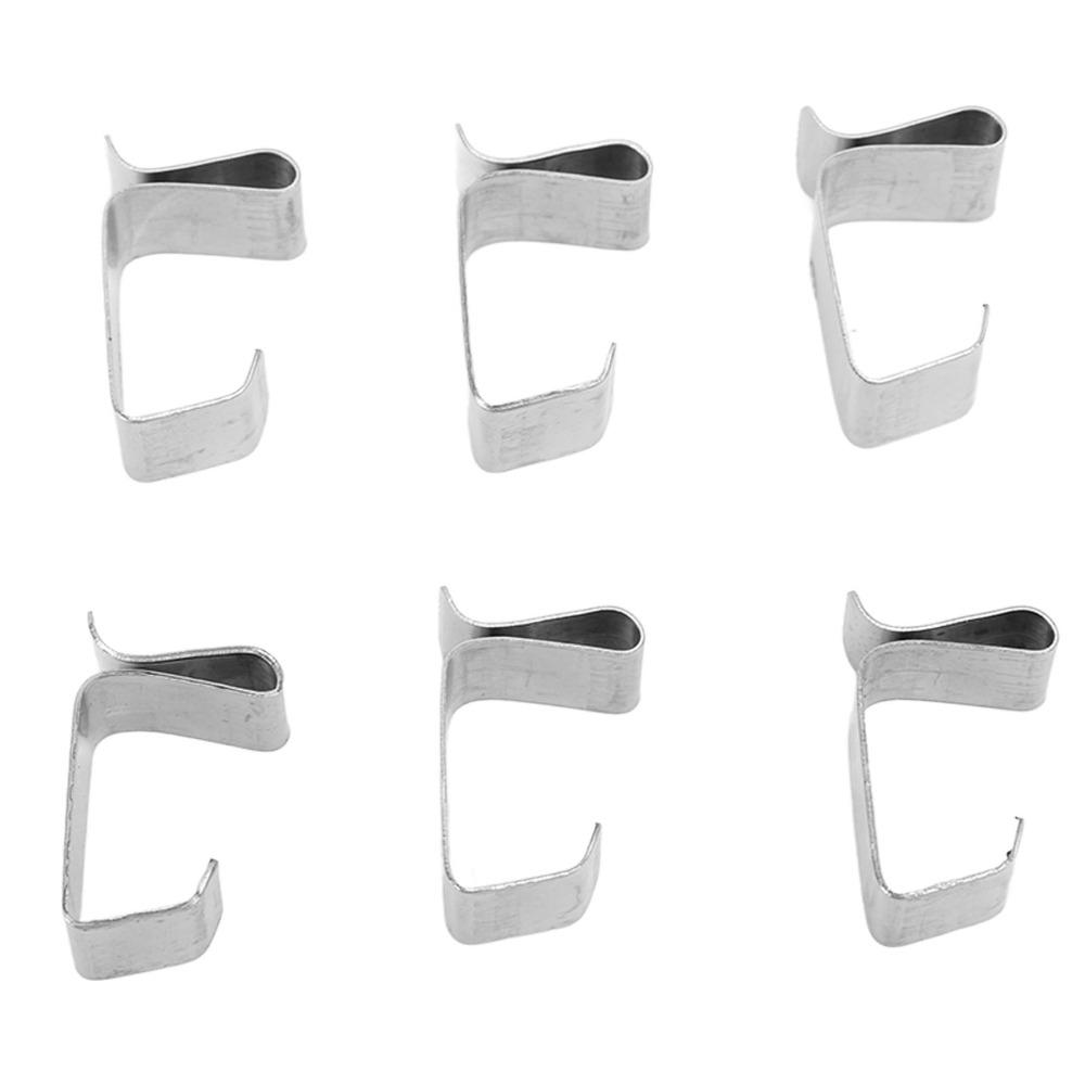 50pcs Stainless Steel Gutter Hooks 0.9x0.6in/0.8x0.6in Outdoor Light Clips  Home Decoration