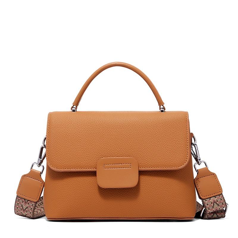 

Простая Модная и Универсальная Женская Сумка-ракушка из Натуральной Кожи через Плечо с Большой Вместимостью золотисто-коричневый