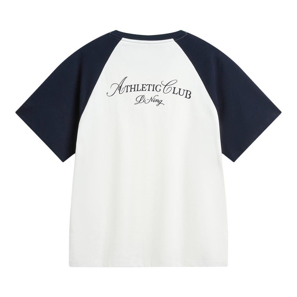 Li Ning Sports Lifestyle Series Casual Quick-Dry Cool Round Neck Logo T-Shirt Women tops AHSW416-1