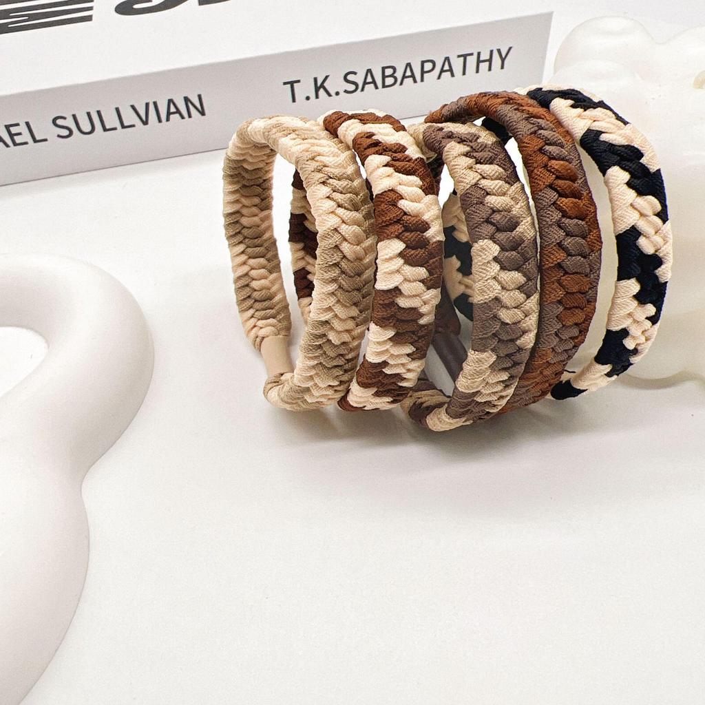 Milchkaffee Geflochtenes Elastisches Haarband - Schlichtes, Hochelastisches Haaraccessoire