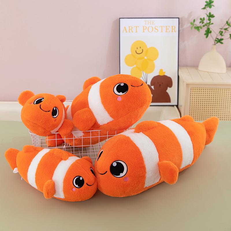New Clown Fish Pillow Plush Toys Marine Series Doll Rag Doll Children's Sleeping Long Pillow