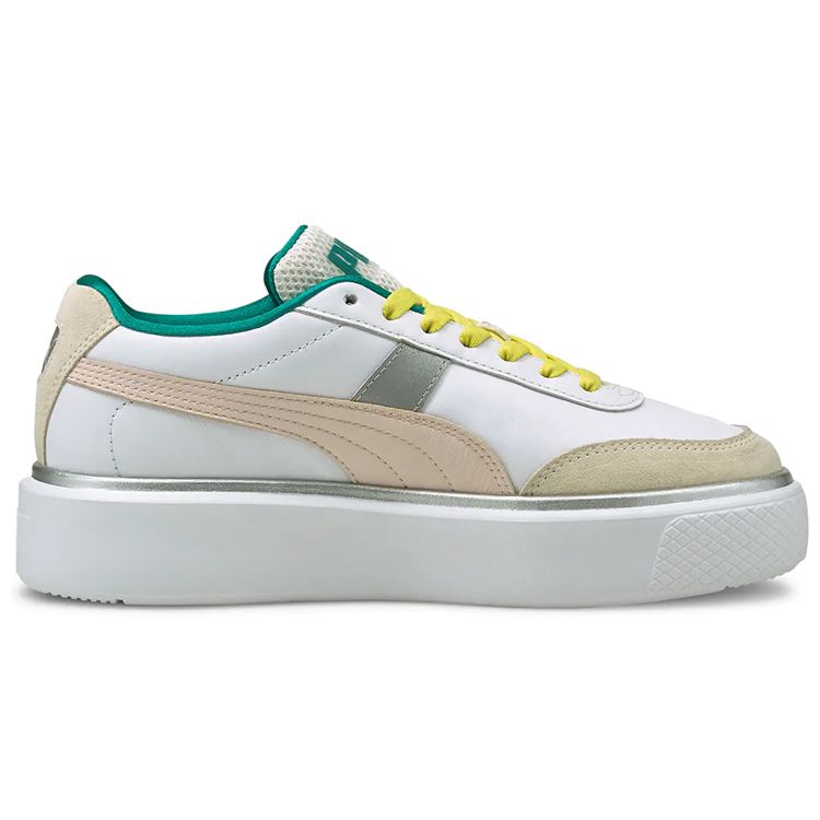 Puma Oslo Maya Low Top Skate Shoes Women Sneakers White Pink 375059-01