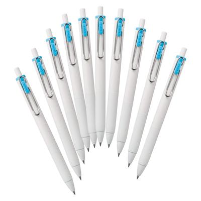 Mitsubishi Pencil Gel Ballpoint Sky Pen, Uni-Ball One, 0.5, Blue, 10-Piece Box, UMNS05.48