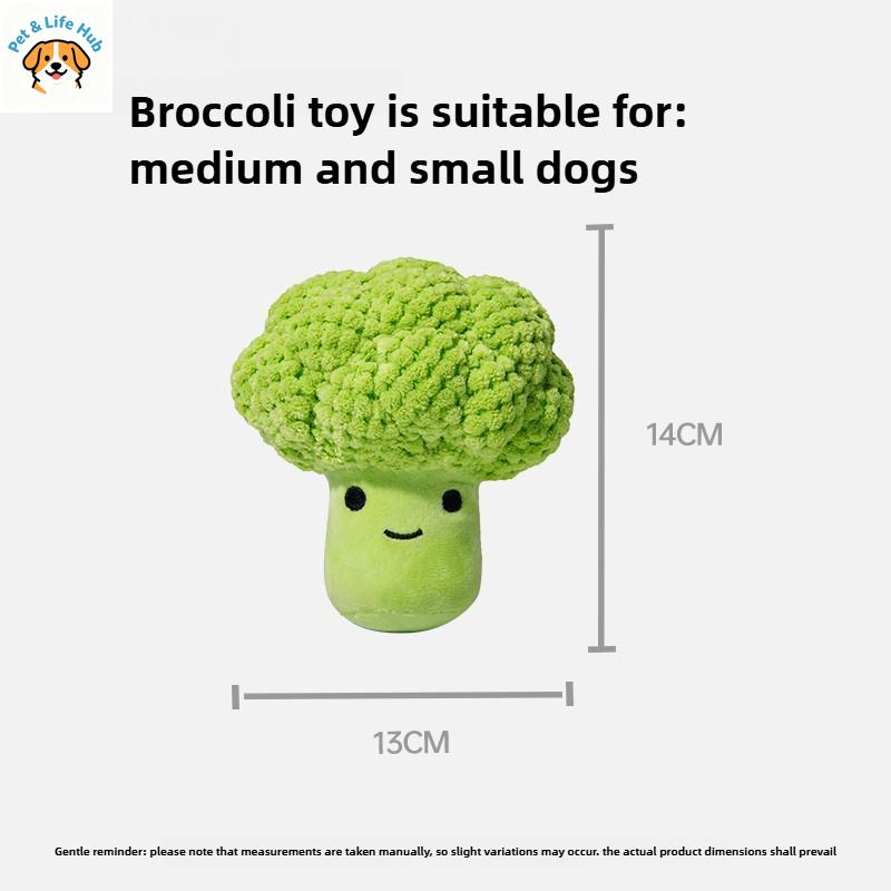 New dog sound toy molar teeth cleaning simulation broccoli plush doll medium-sized dog boredom relief artifact pet products