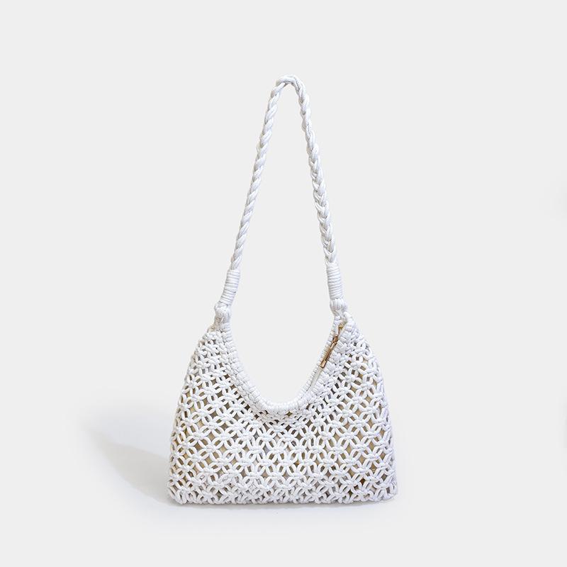 Woven Small Bag Women's Summer New Fashion Foreign Style Shoulder Bag Versatile Large Capacity Hollow Hand Bag Tide
