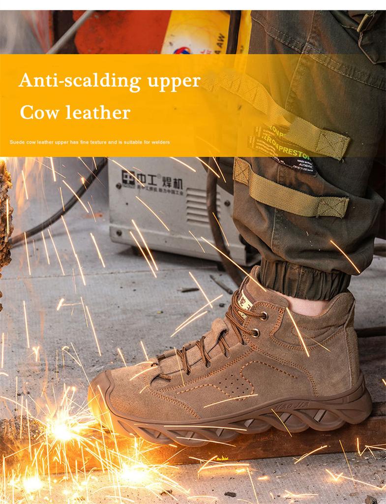 Work Safety Shoes Men Electric Insulation Welder Shoes Male Indestructible Safety Boots Anti-smash Anti-puncture Footwear