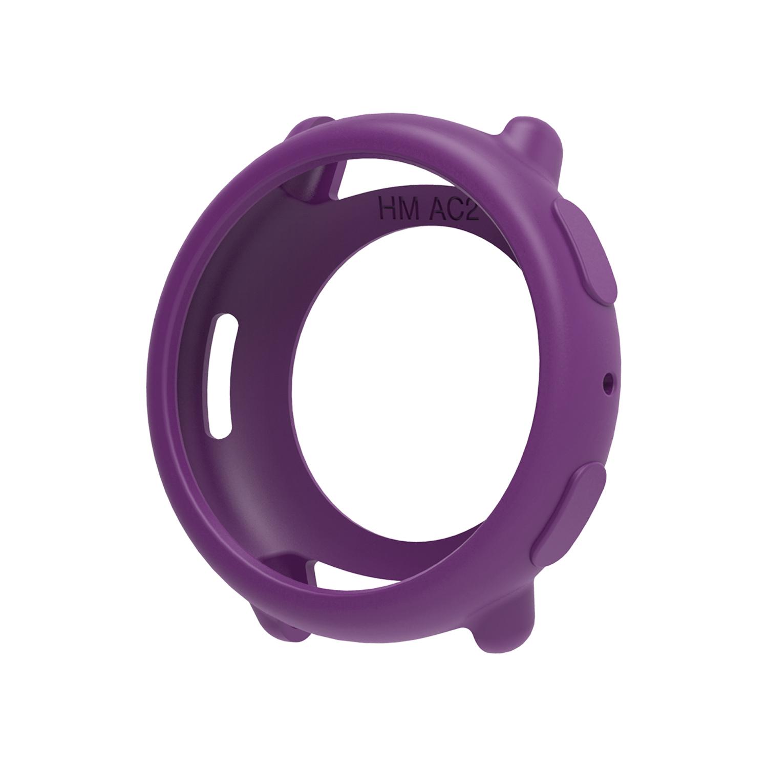 

Силиконовый защитный чехол-накладка для Huami Amazfit Active2 Smart, сменные аксессуары, рамки, чехлы, защитная накладка на экран фиолетовый