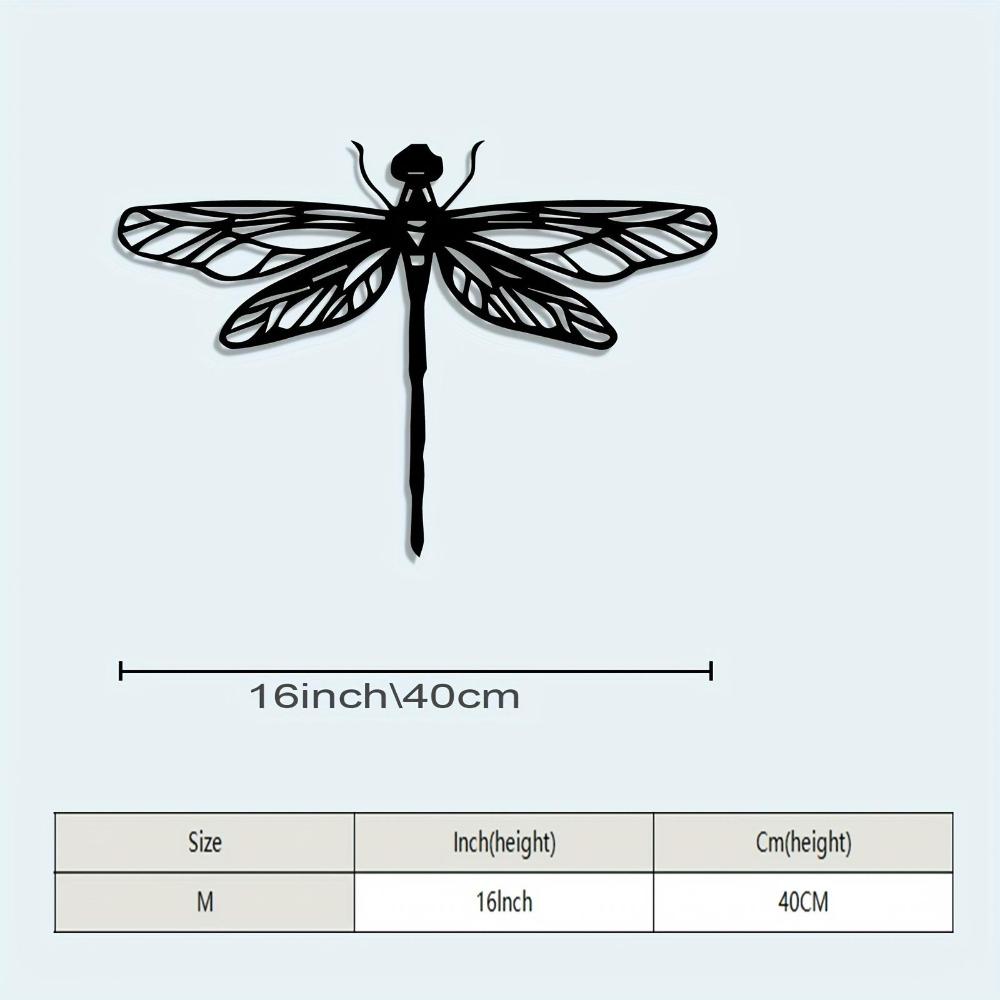 

Large Dragonfly Metal Wall Art Vintage Bohemian Wrought Iron Outdoor Garden Decoration Weatherproof Exquisite Unique Gift