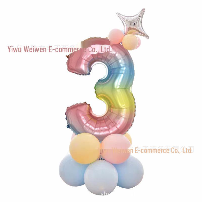 

32-дюймовая колонна из воздушных шаров с радужным градиентом — украшение на детский день рождения и реквизит для фотосессии