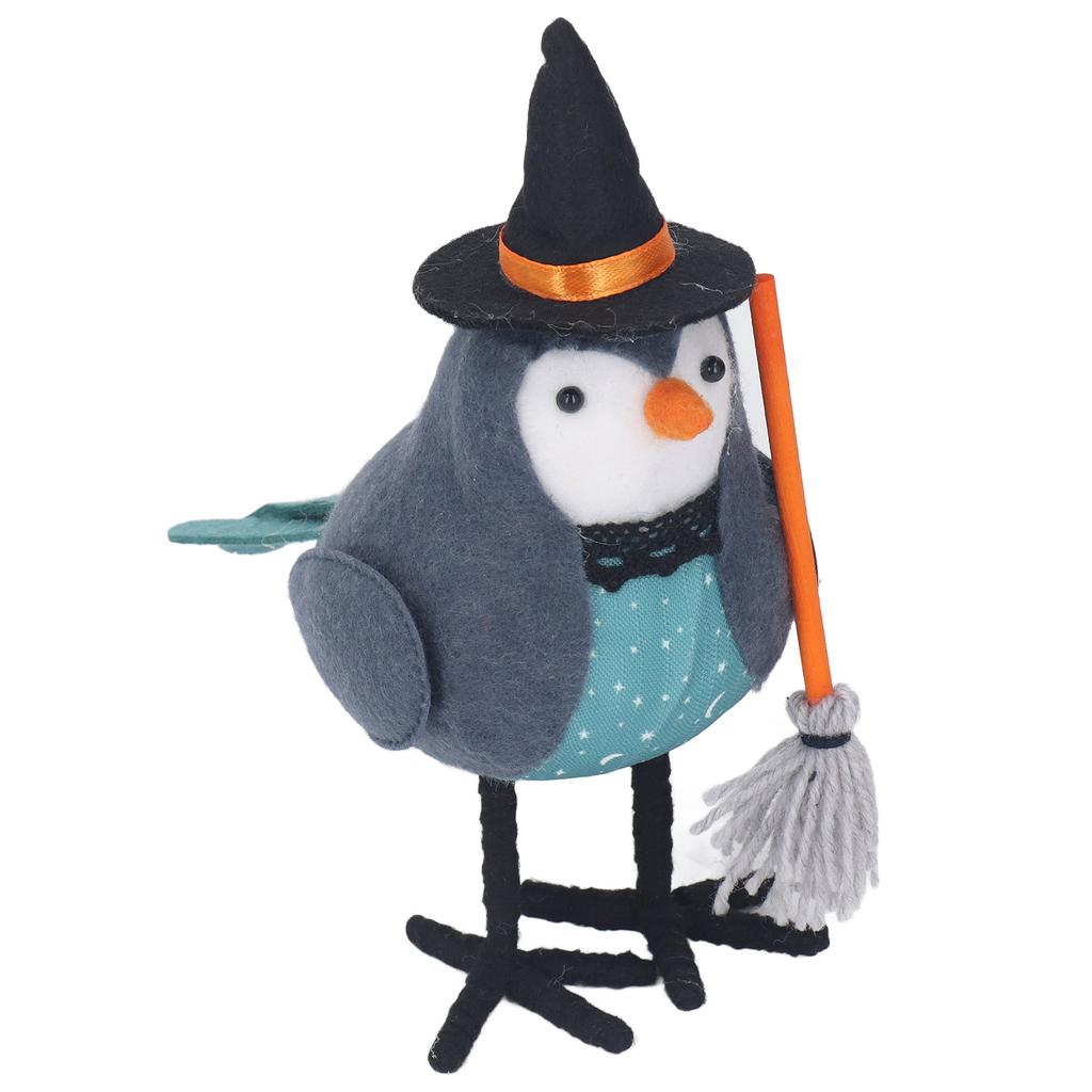 Table Fabric Bird Ornament Grab A Broom Stable Base Cute Fabric Standing Bird Figurine Decoration