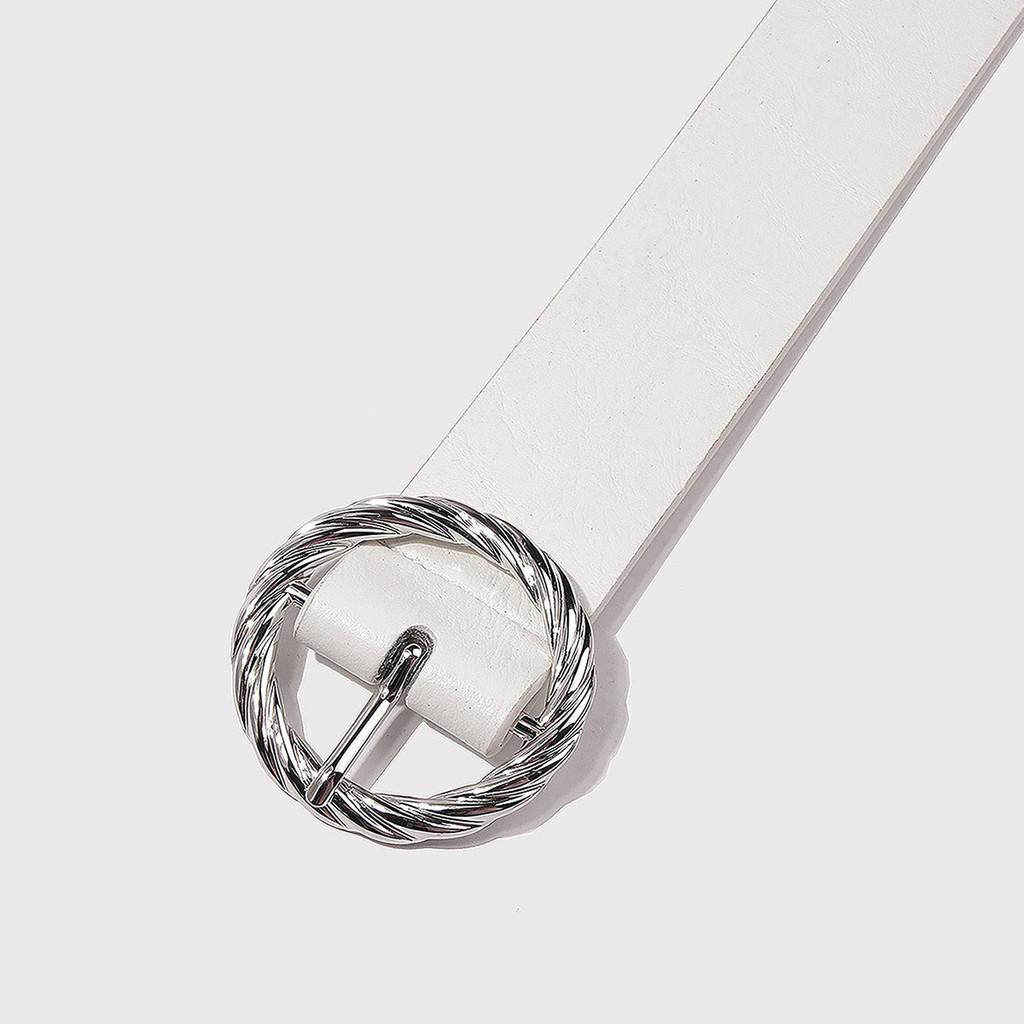 Elegant Pu Waist Belt For Ladies With Alloy Round Closure For Daily Use