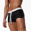Men's Swimming Trunks New Fashion Boxer Swimming Trunks Anti-embarrassment Solid Color Nylon Swimming Trunks