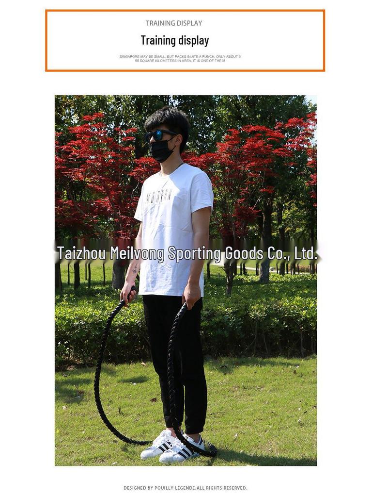 Weighted MMA Fitness Jump Rope for Arm Strength and UFC Training