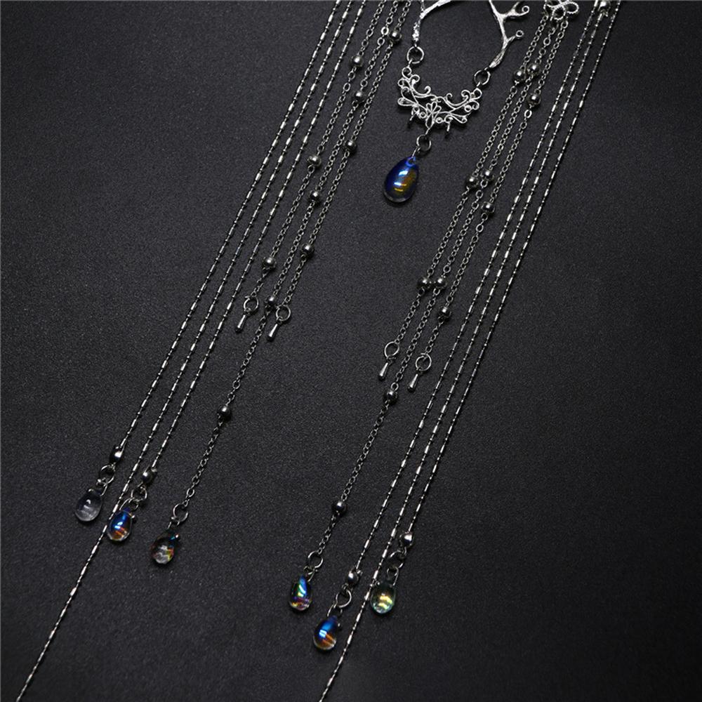 Girls Women Hollow Chinese Style Bridal Rhinestones Bead Hair Clips Tassel Hairpin Crystal Barrette
