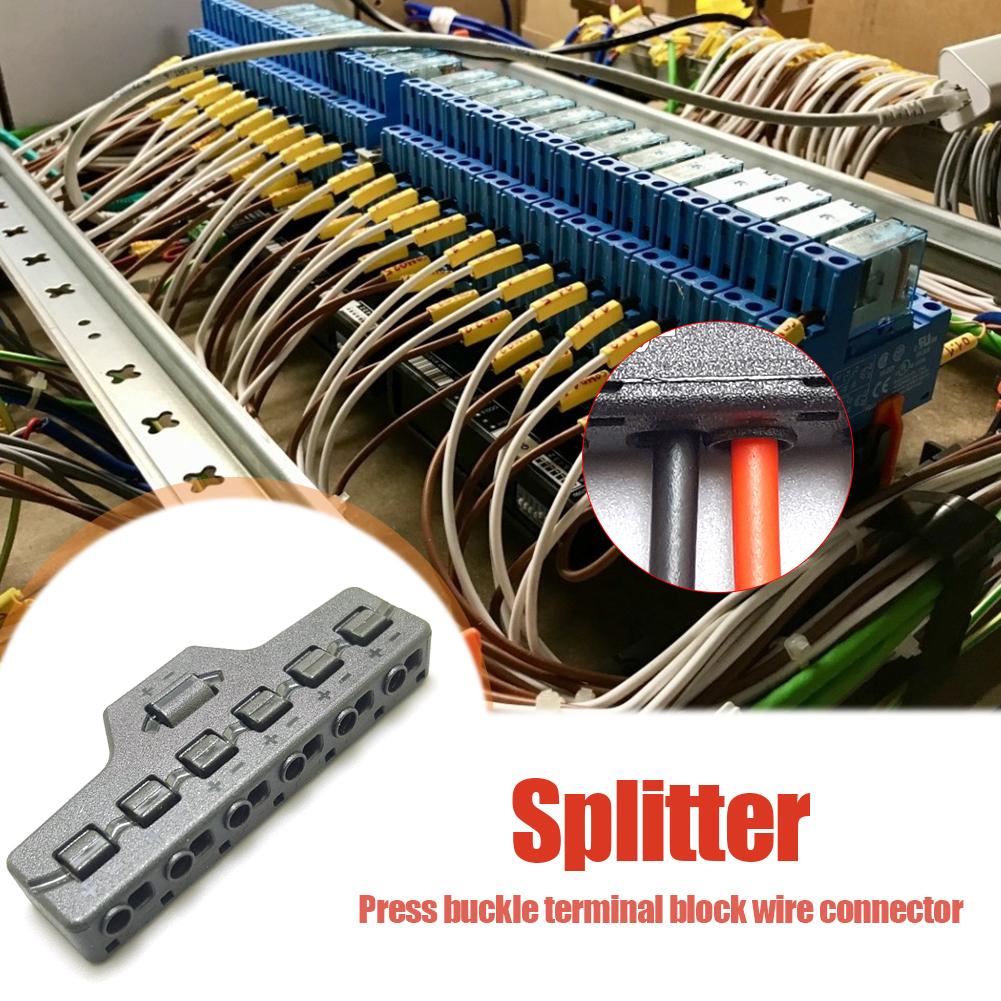 3/6 Ports Push-in Fast Quick Wire Connector Distribution Wiring Cable Splitter for LED Lighting Terminal Block