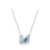 Colar Swan Blue Rodiado 5533397 – Joia Elegante para um Look Sofisticado