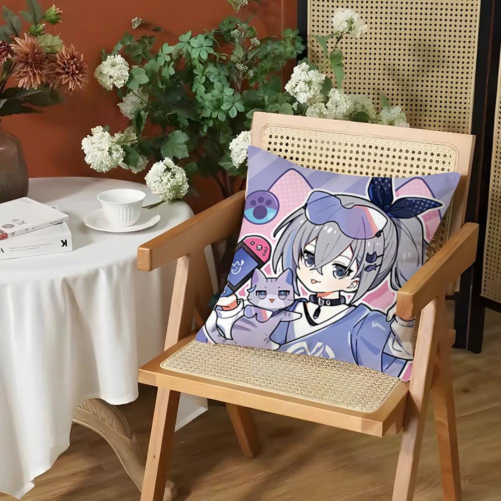 Chibi Cute Honkai Star Rail Cushion Cover Silky Short Plush Invisible Zipper Dustproof Sofa Pillow Case for Home Decor