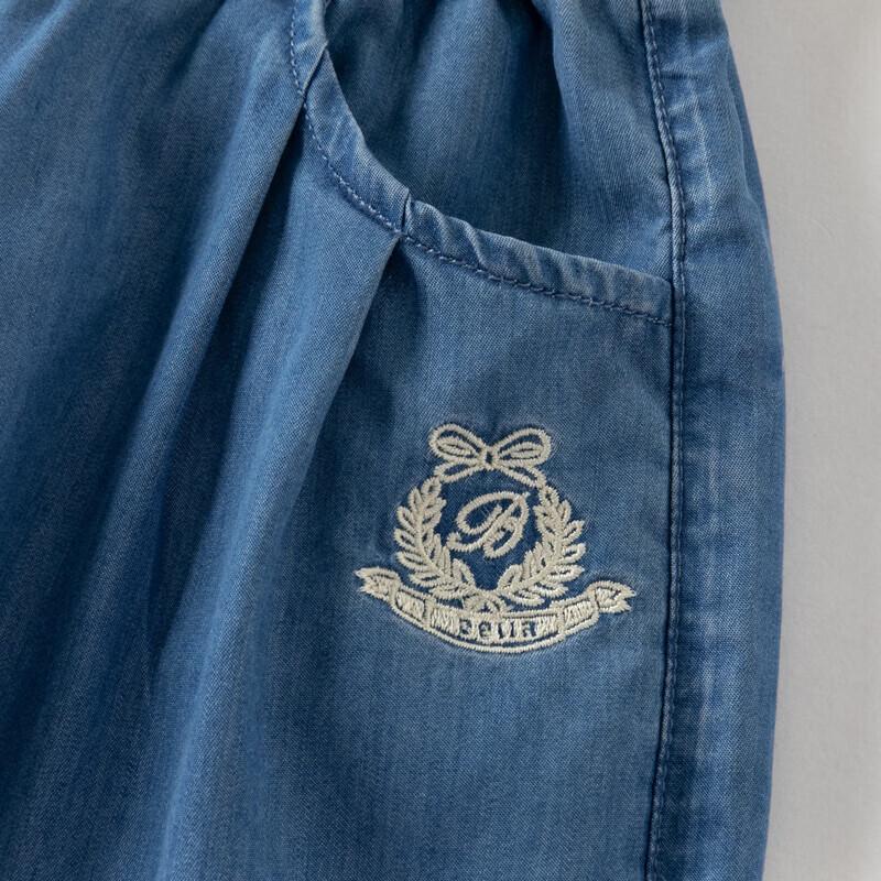 Girls' Sun Protection Cooling Lyocell Denim Cropped Pants