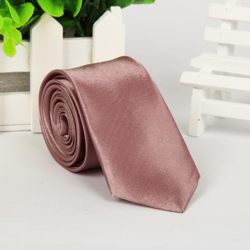 Casual Korean Style Narrow 5cm Solid Color Tie for Men