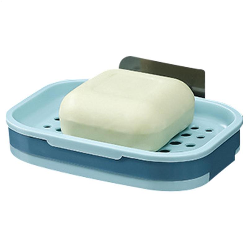 Bathroom Soap Holder Wall Mount Wall Mounted Draining Soap Saver For Bathroom Tile Soap Dish Soap Self-Adhesive Bathroom