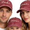 Washed Cotton Dad Mama Mini Love Caps Vintage Adjustable Parent-Unisex Baseball Hats Breathable Outdoor Sunscreen Hats Gifts