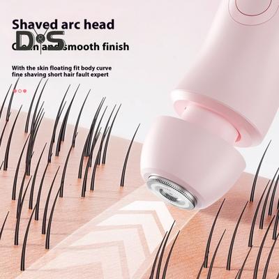 Double Heads Women Electric Shaver USB Rechargeable Waterproof Portable Face Body Bikini Area Arm Leg Hair Removal Epilator Razor Trimmer