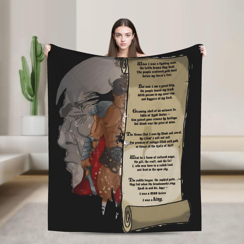 Conan The Barbarian Soft Warm Blanket Child Plush Bedding Throws Novelty Outdoor Flannel Bedspread Sofa Bed Cover