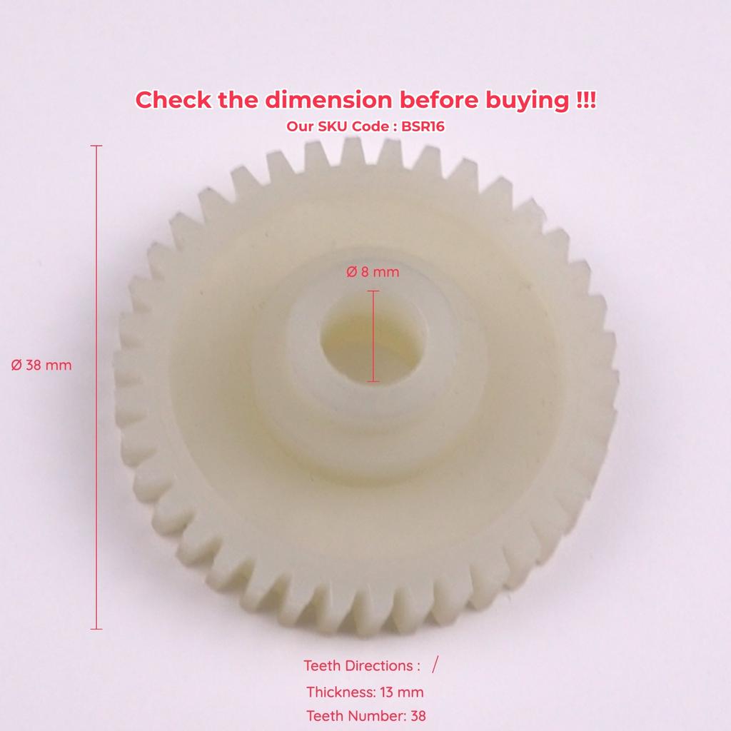ESR16 Sunroof Drive Motor Cog Pinion Repair Gear 38 Teeth for Porsche 911 Mercedes W163 C208 A208 Nissan Primera P12 Altima L31