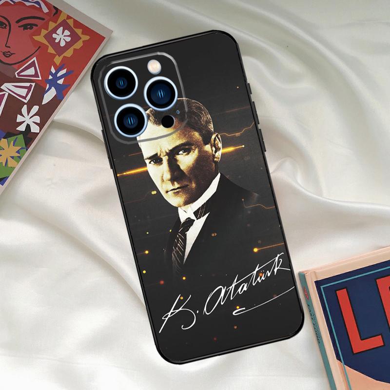 Mustafa Kemal Ataturk Case For iPhone 16 15 14 Pro Max Cover For iPhone 16 15 11 12 13 Pro Max Mini XS X XR Plus Capa