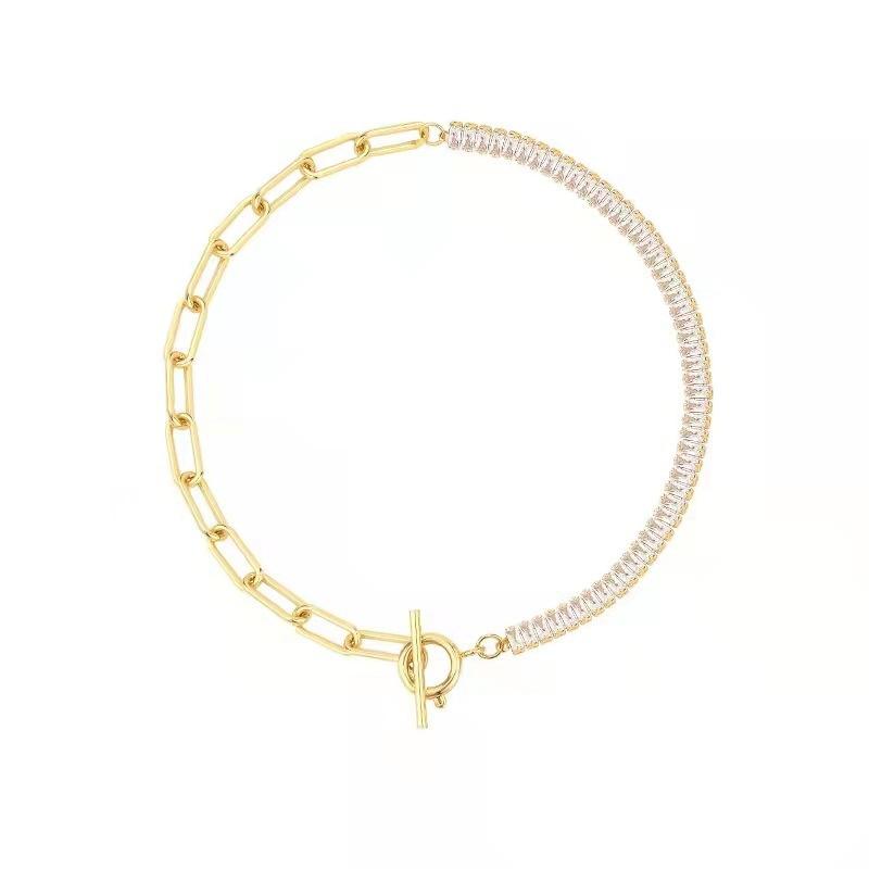 JMXD-Zircon Necklace Personalized Clavicle Chain Fashion, Temperament Neck Chain Neck Jewelry Temperament Chain