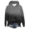 Women's Hooded Long Sleeve Printed Flannel Top Hooded Sweatshirt