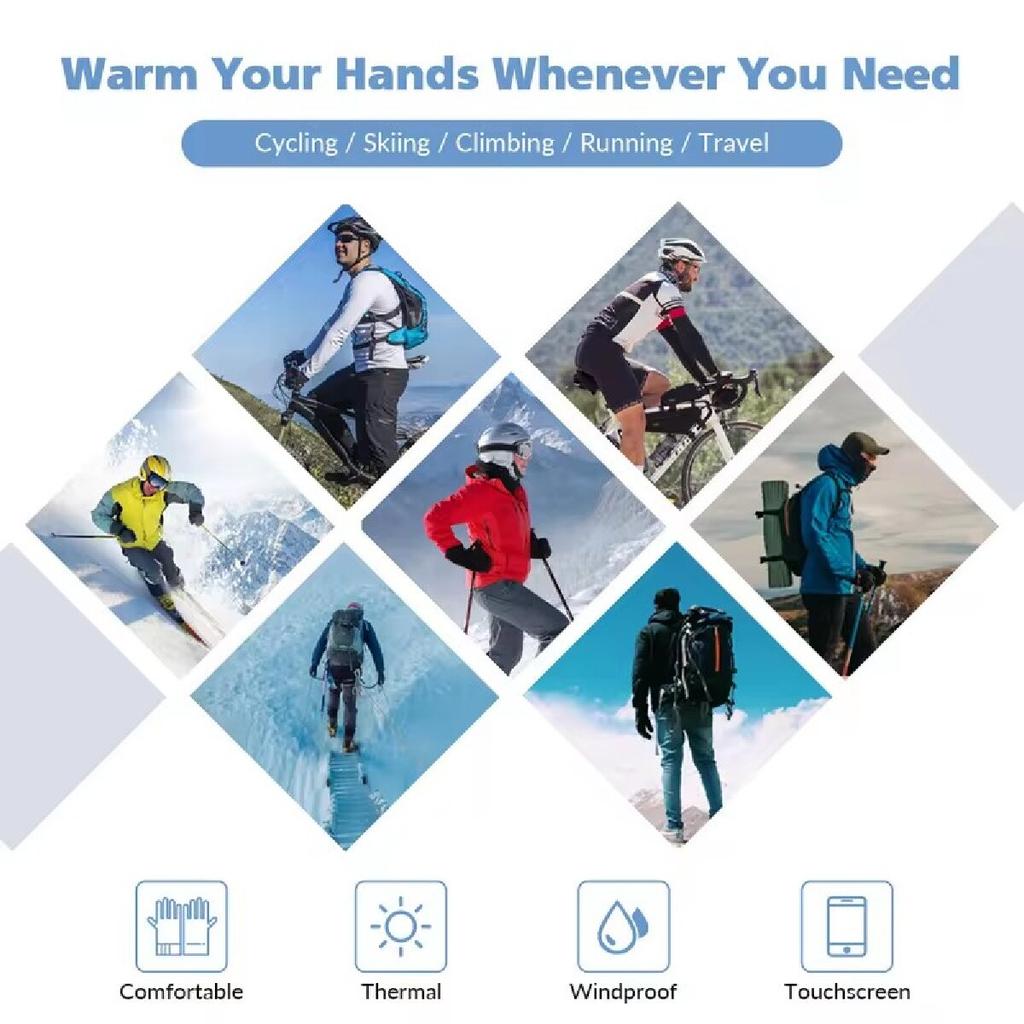 Winterhandschuhe, wasserdicht, Thermo-Touchscreen, Thermo-Winddicht, warme Handschuhe, kaltes Wetter, Laufsport, Wandern, Skihandschuhe