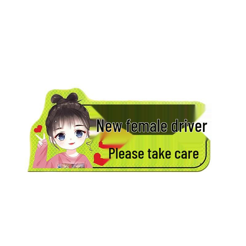 Magnetic Reflective Car Stickers for New Female Drivers