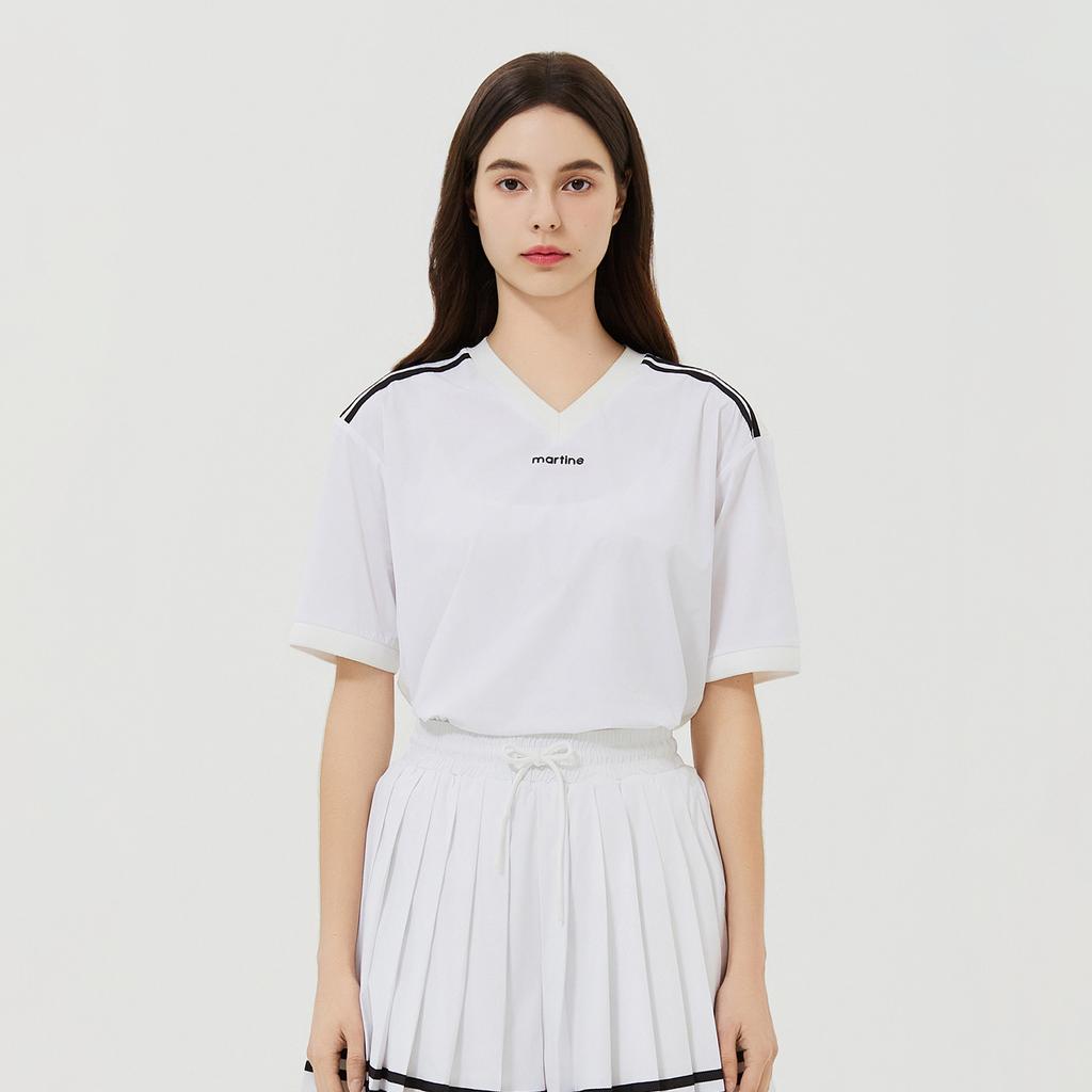 Martine Golf Collaboration V Neck Anorak_White
