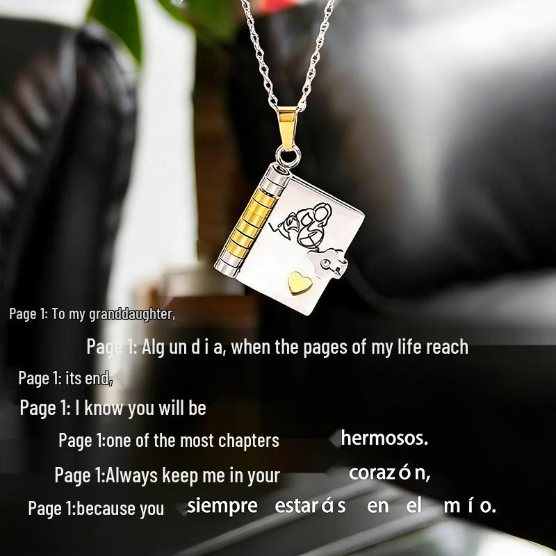 Titanium Steel Love Letter Pendant Necklace for Couples - Clavicle Chain for Girls.