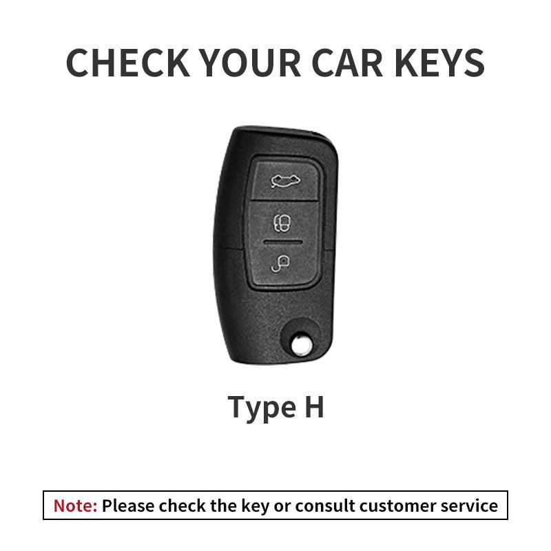 Leather Car Flip Key Case Cover Shell For Ford Focus 2 3 Ecosport C-Max S-Max Ka Mondeo Kuga Galaxy Fiesta Keychain Accessories