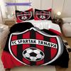 FC Spartak Trnava - sada povlečení, prošívaná deka, povlak na polštář, bytová dekorace, dárek k narozeninám (1 * povlak na peřinu + 2 * povlak na polštář, bez jádra)
