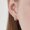 14K GF Ballroom Carved Stone One-Touch Ring Earrings C24EGF197