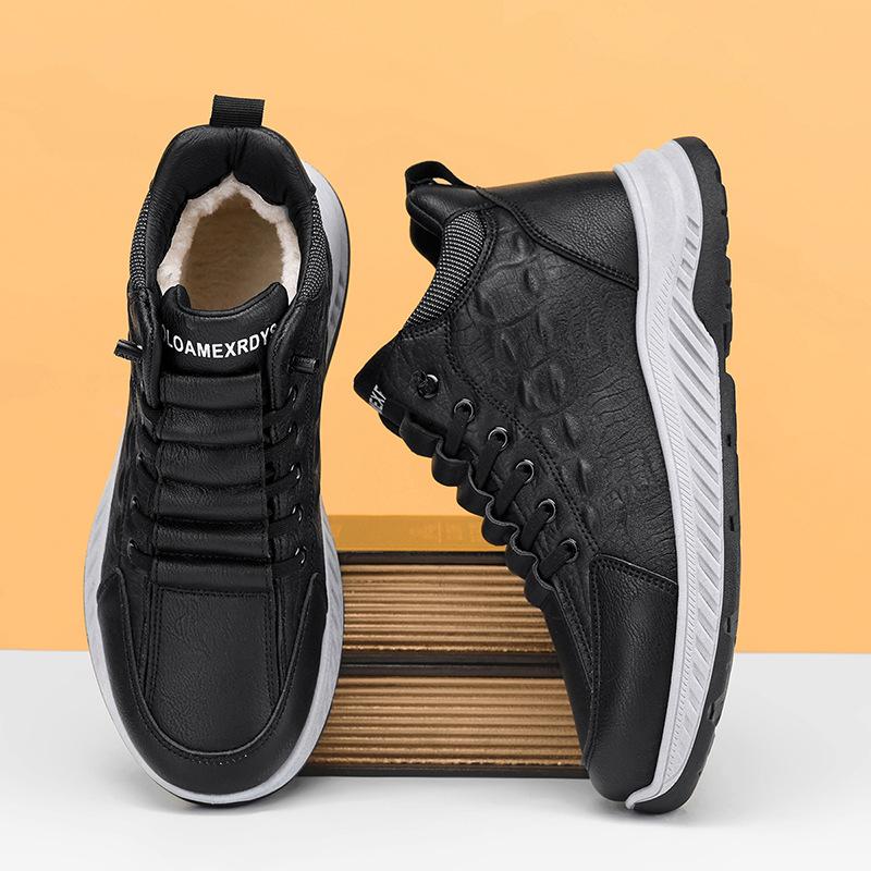 Herrenschuhe 2024 Winter neue Freizeit Sport Walking Ein Pedal Arbeit wasserdicht Outdoor Samt warm Baumwollschuhe Tide