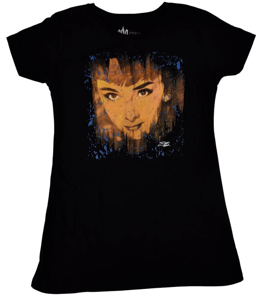 Get Down Art Juniors Audrey Hepburn Icons By Stephen Fishwick Shirt New S-XL XL
