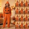 Damen Halloween Print Flanell Strampler Loungewear Set für gemütliches Entspannen